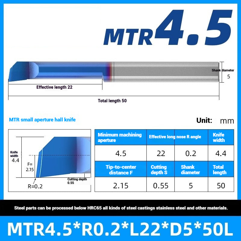 1122-MTR Small Bore Boring Tools Precision Boring Tools for Wear-Resistant Steel CNC Boring Bars Tungsten Carbide Alloy Shock-Resistant Miniature Turning Tools Shandong Denso Pricision Tools Co.,Ltd.